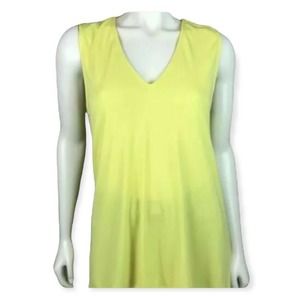Robert Rodriguez Draped Top Size Medium Womens Yellow Cowl Tank Vneck Sleeveless